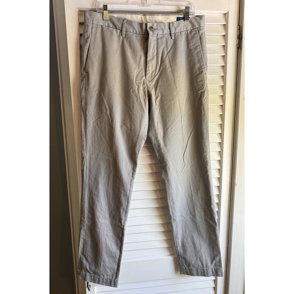 Polo Ralph Lauren Men’s Stretch Slim Fit Chinos Light Gray Size 33x32 Preppy